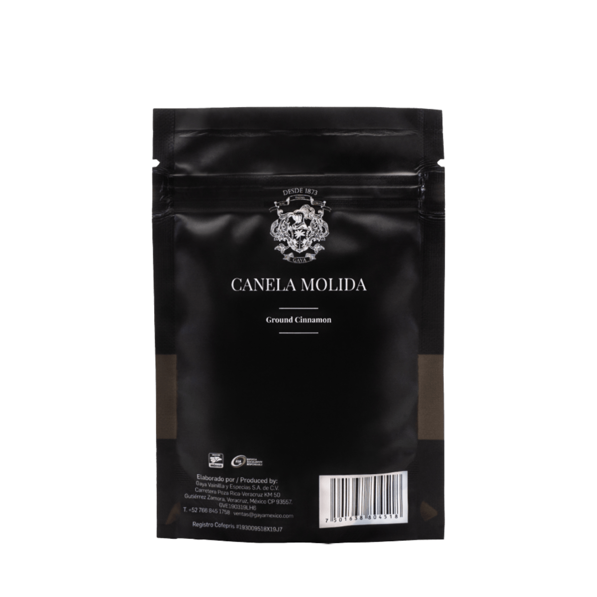 Canela-Molida-trasera Canela en Polvo Gaya